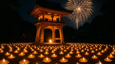 水田天満宮千燈明花火大祭2026｜筑後市・約400発の花火