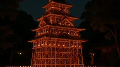 溝口竈門神社千灯明祭2026｜筑後市・櫓に灯る夜